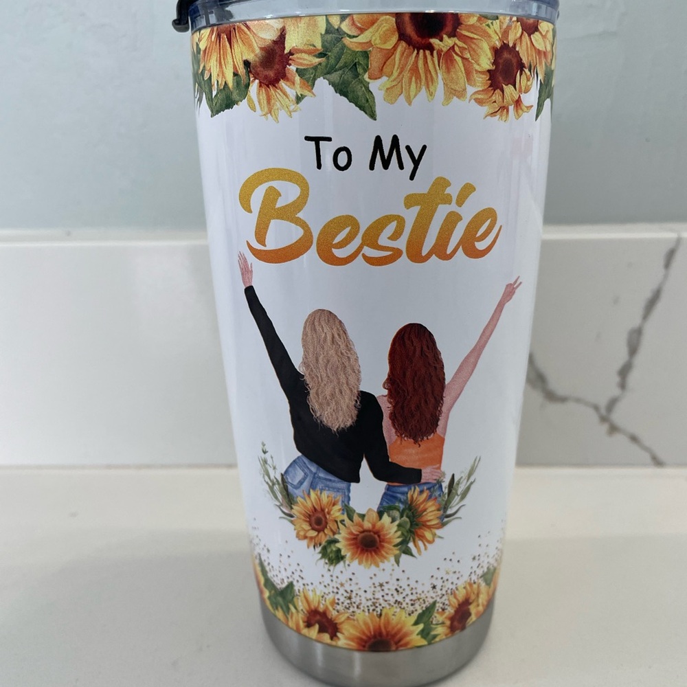 To My Bestie Sunflower Stainless Tumbler